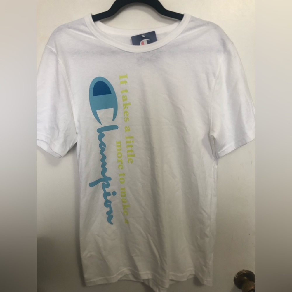 CHAMPION Woman’s White T-Shirt, Size Small